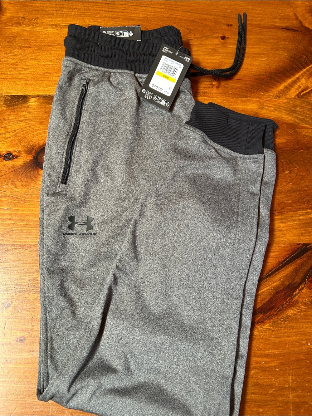 Under Armour Gray & Black Athletic Joggers - Picture 1 of 11